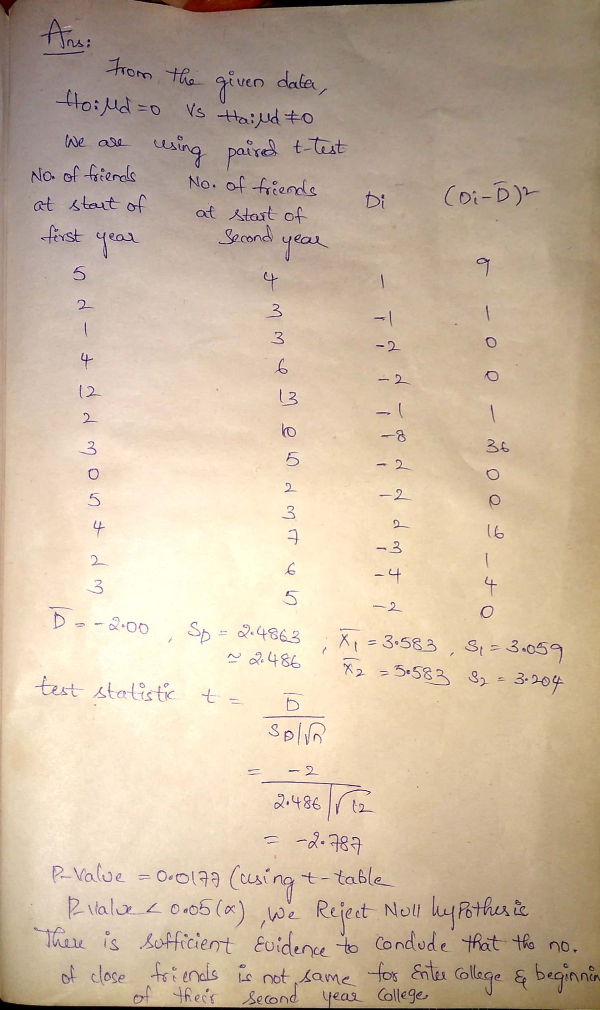 Statistics homework question answer, step 1, image 1